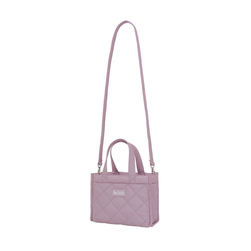 Bolso cuadrado acolchado con correa desmontable NaRaYa (repelente al agua)