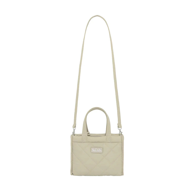 Bolso cuadrado acolchado con correa desmontable NaRaYa (repelente al agua)