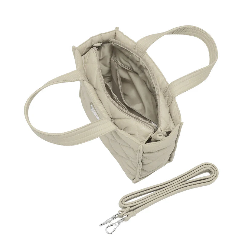 Bolso cuadrado acolchado con correa desmontable NaRaYa (repelente al agua)