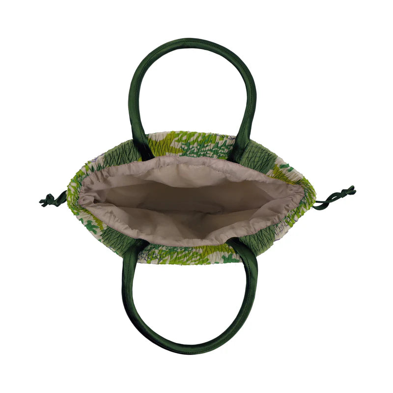 Bolso tipo pouch plisado con cordón NaRaYa