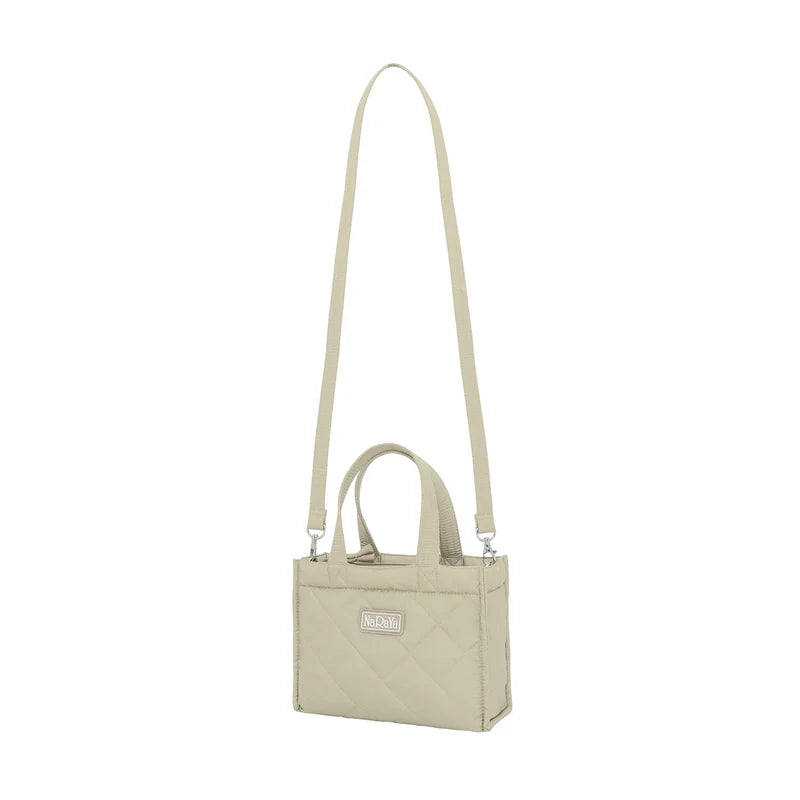 Bolso cuadrado acolchado con correa desmontable NaRaYa (repelente al agua)