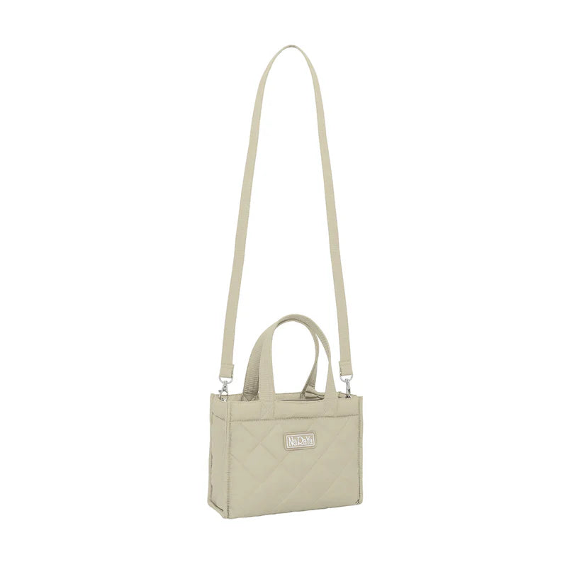 Bolso cuadrado acolchado con correa desmontable NaRaYa (repelente al agua)